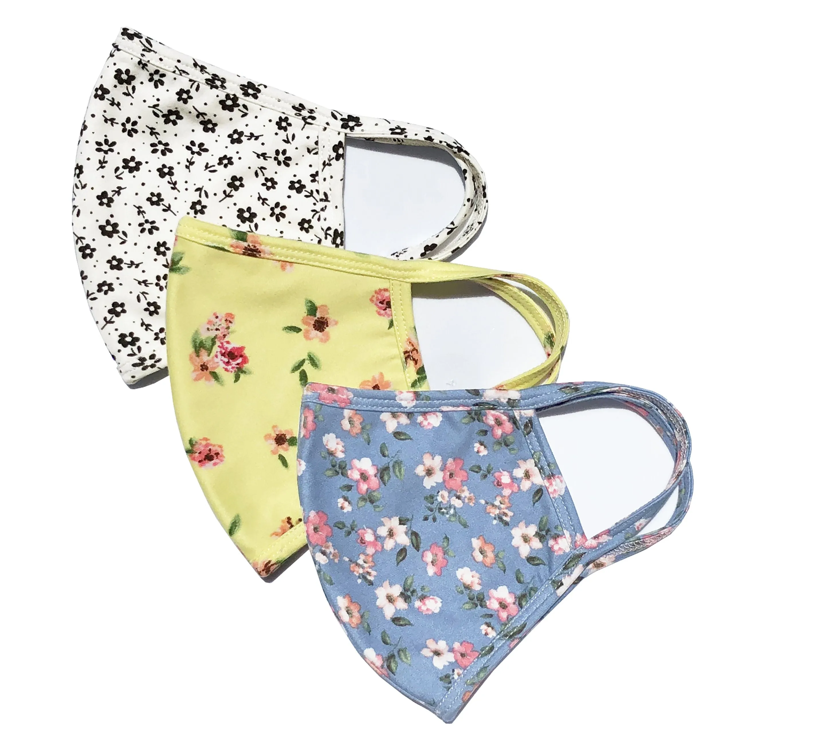 3 Pack Ditsy Floral Fashion Masks