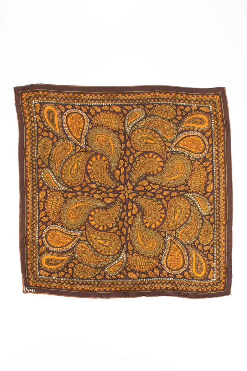 70s Paisley Vera Vintage Silk Scarf
