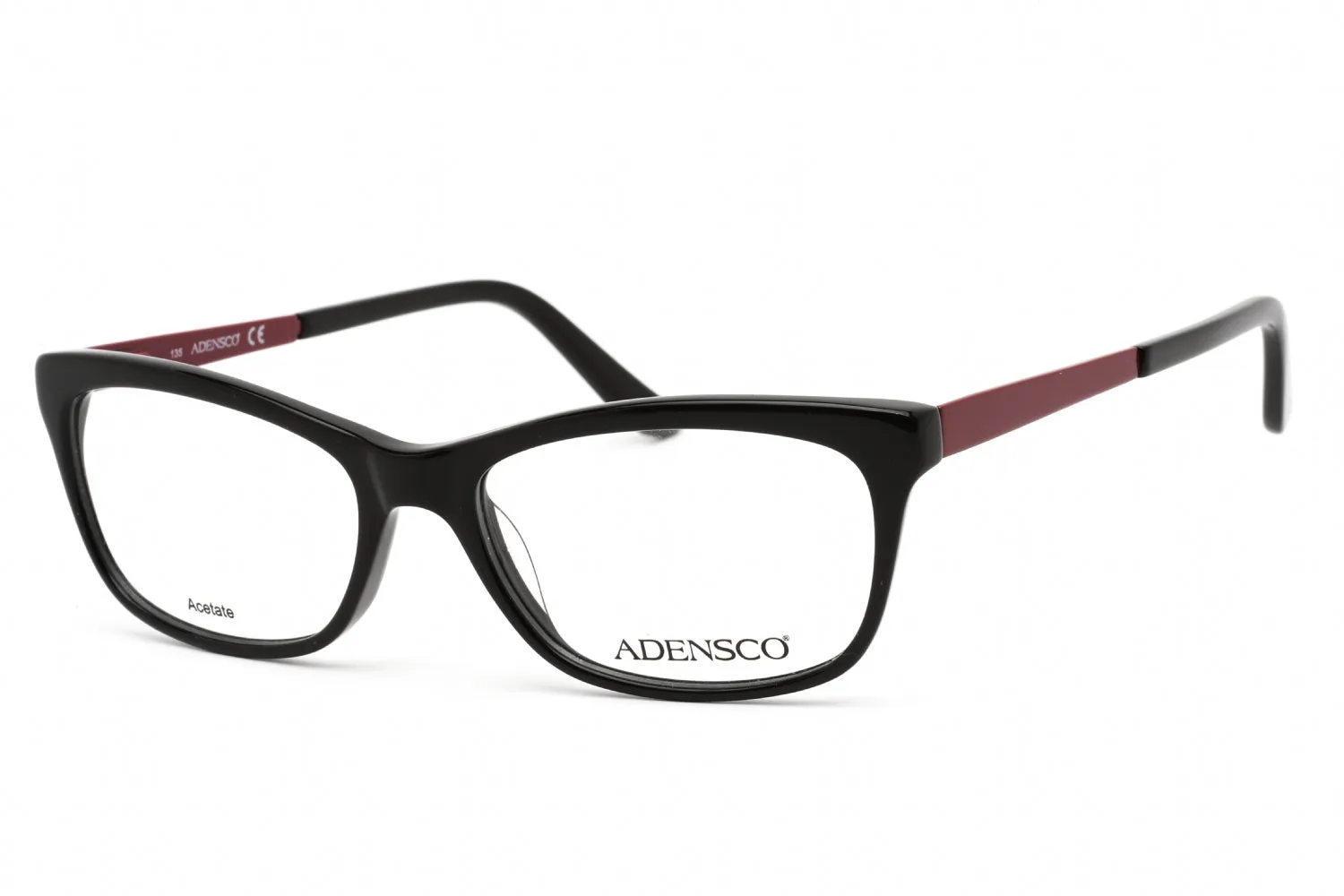 Adensco  Ad 215 Eyeglasses Black / Clear demo lens