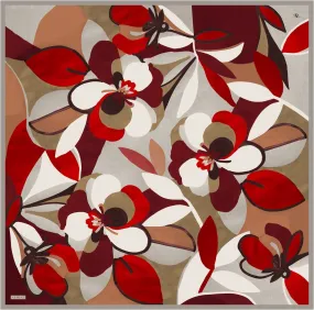 Armine Azure Floral Silk Scarf #8