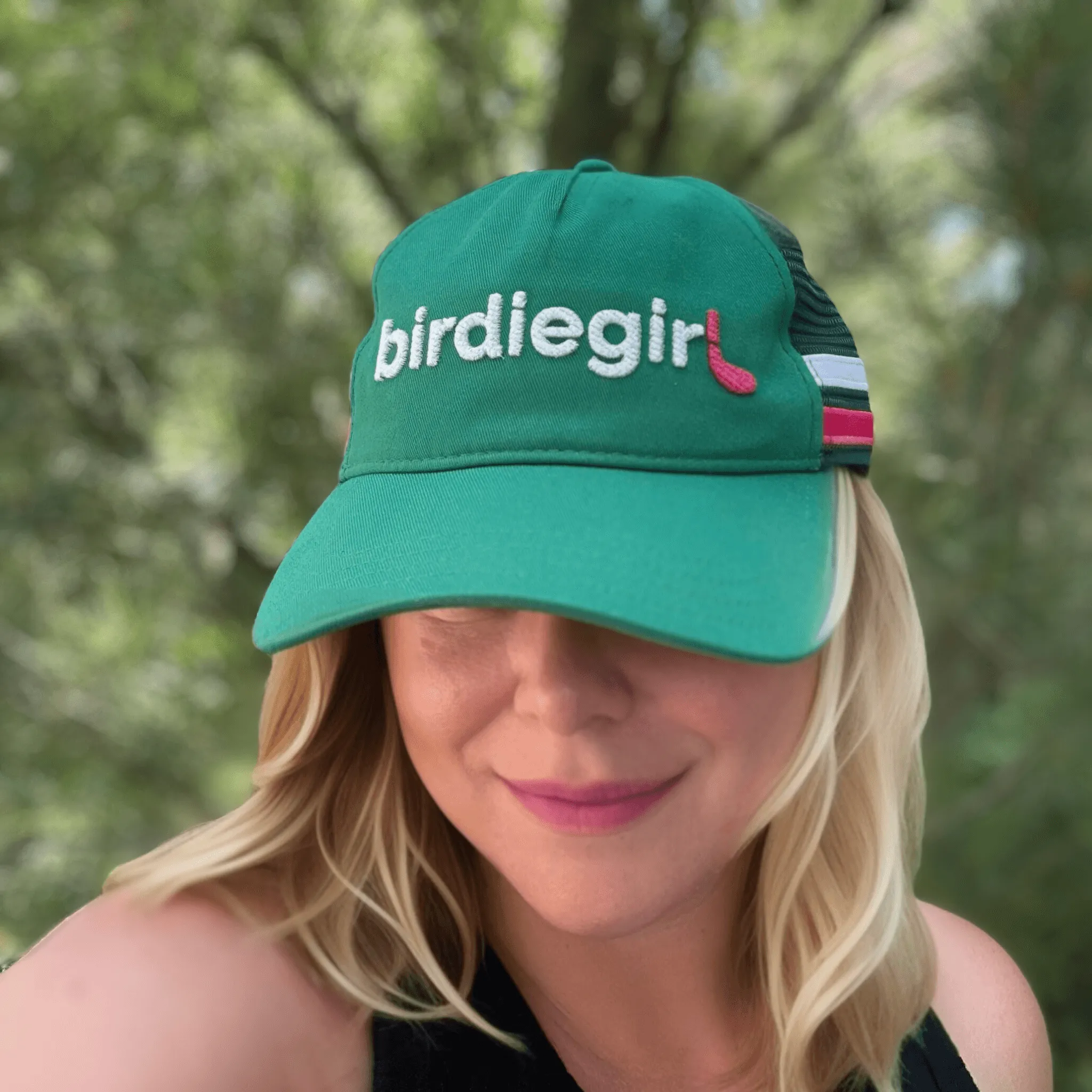 Birdie Girl Snapback Hat with Trucker Mesh