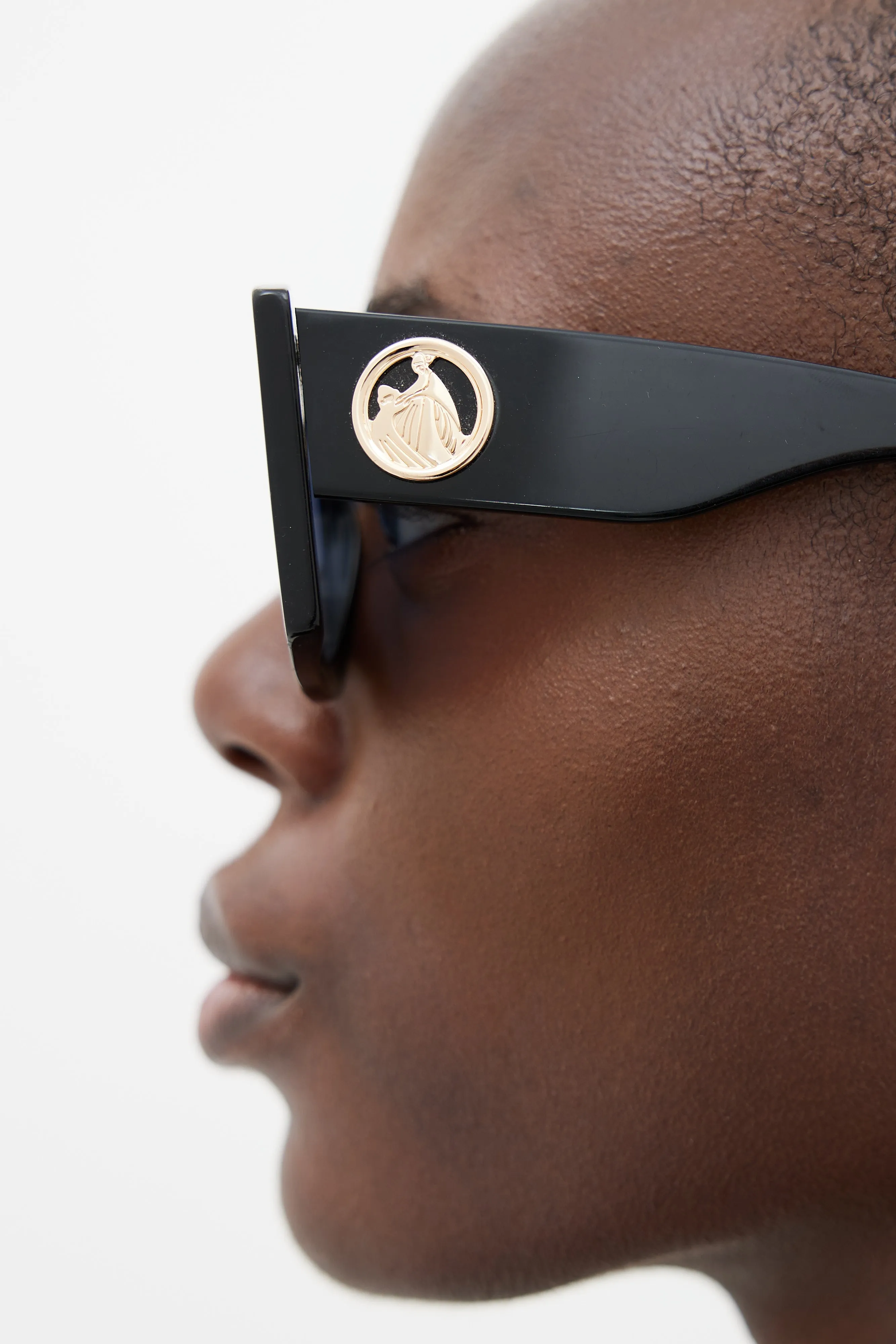 Black LNV605S Oversized Square Sunglasses