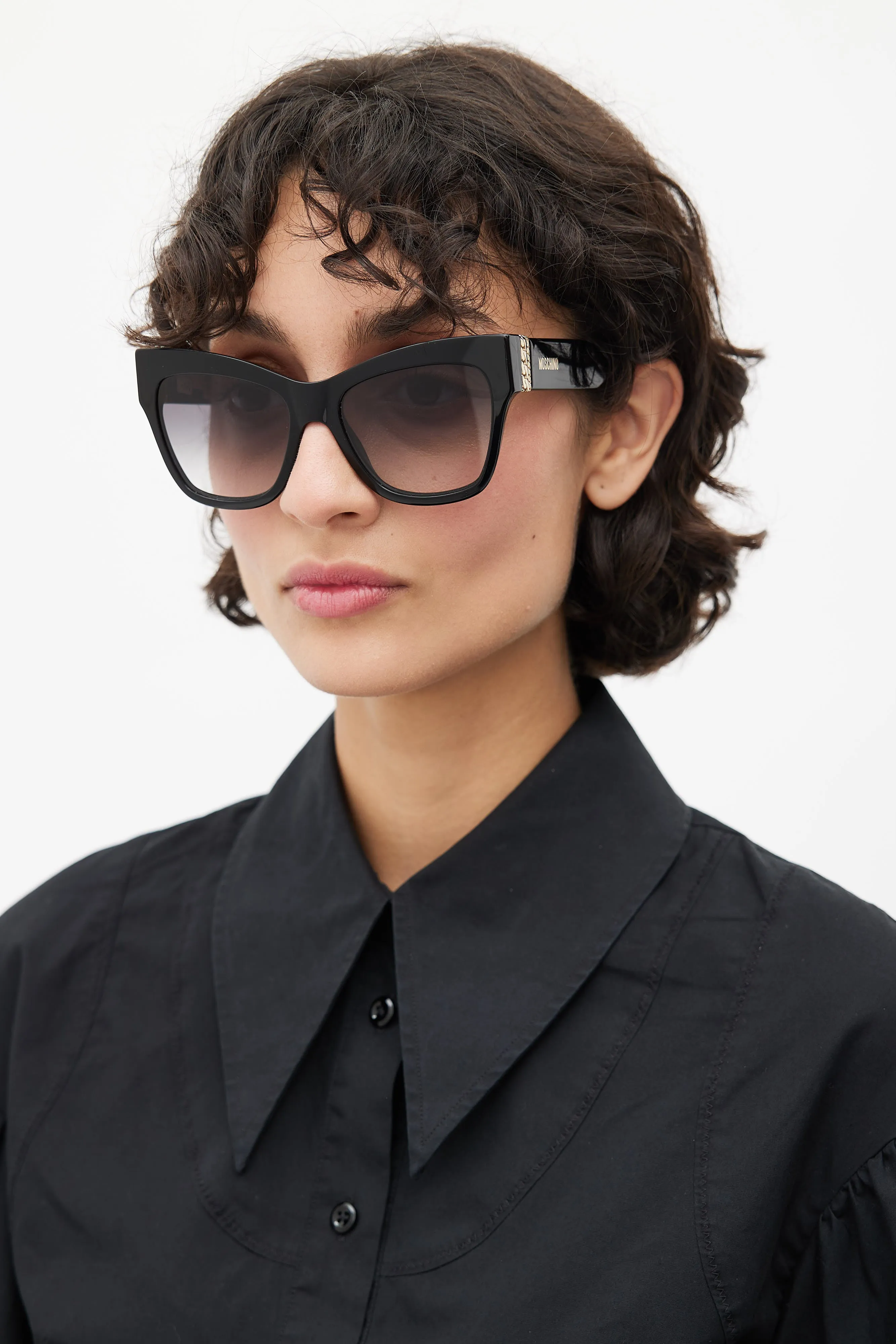 Black Oversized MOS011/S Sunglasses