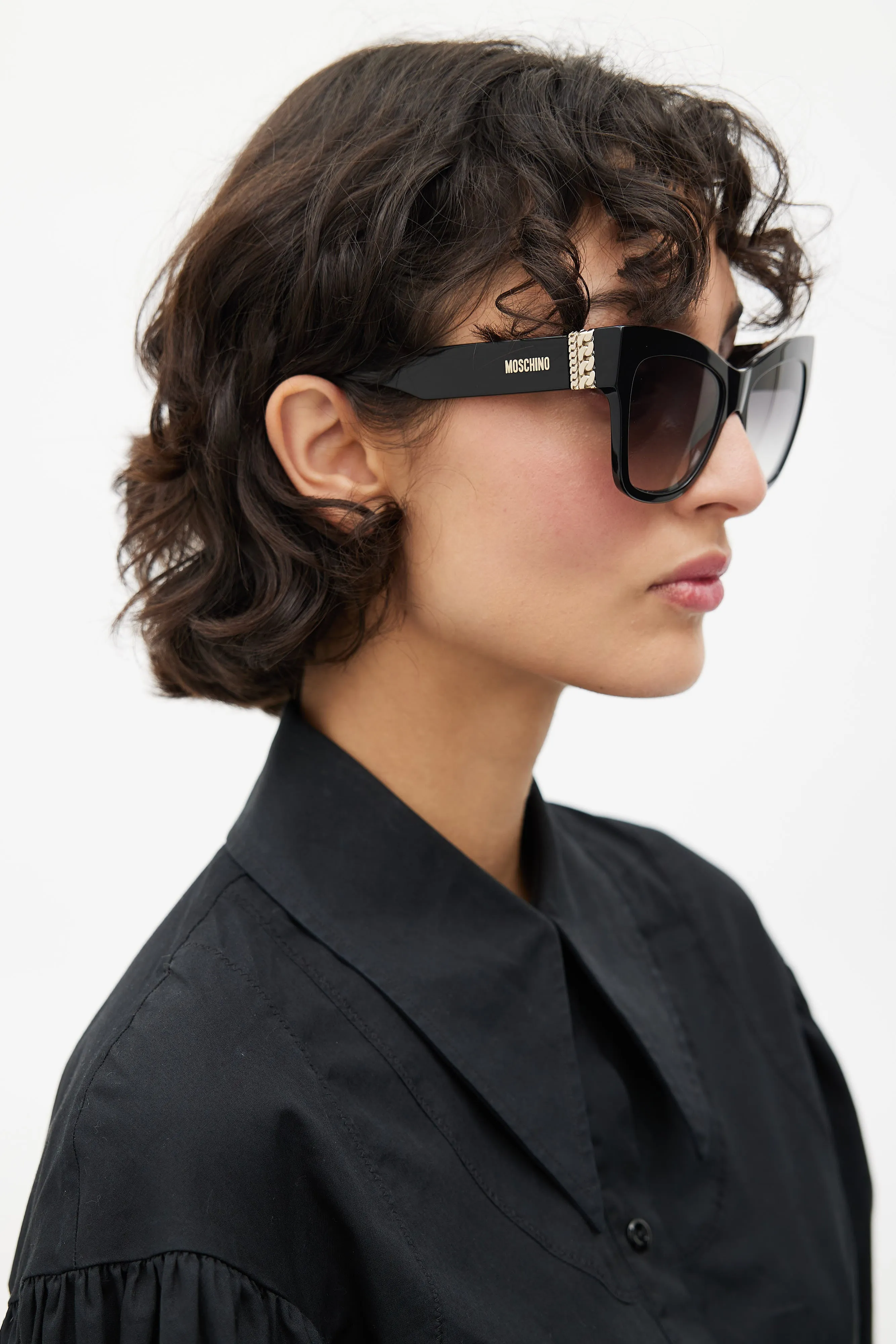 Black Oversized MOS011/S Sunglasses