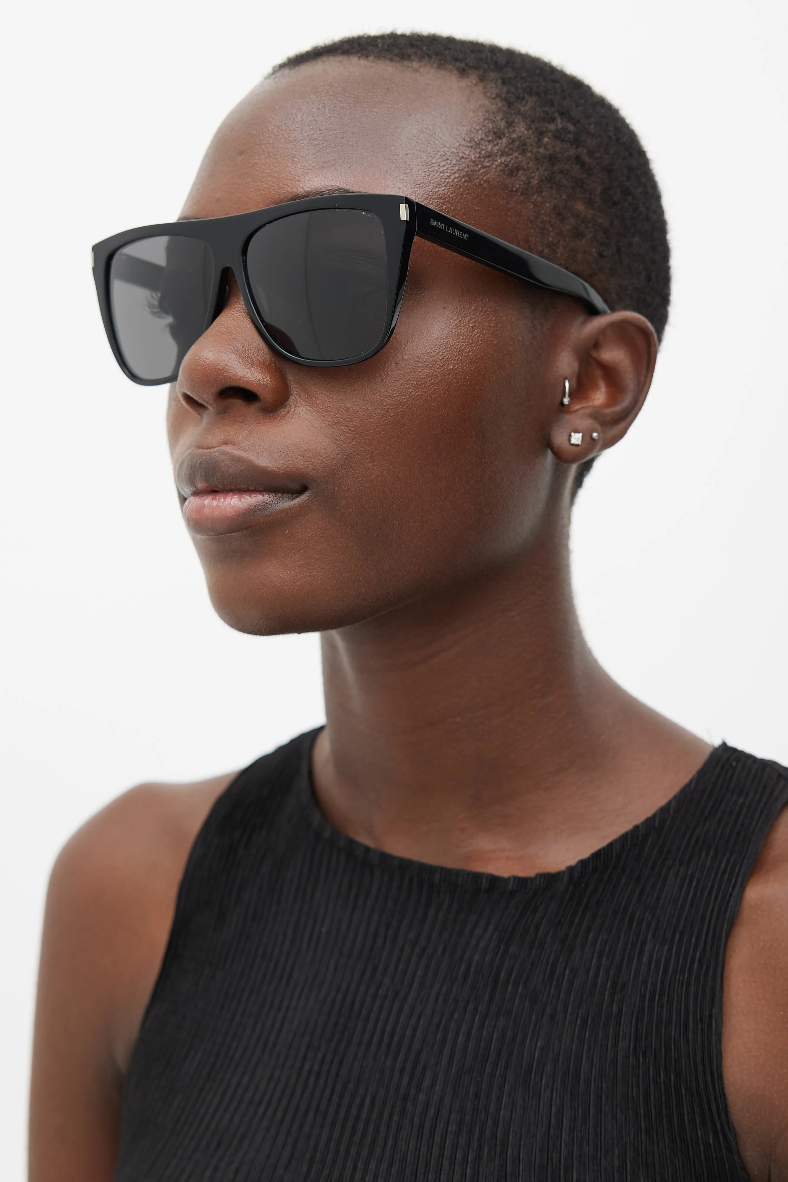 Black SL1 002 New Wave Sunglasses