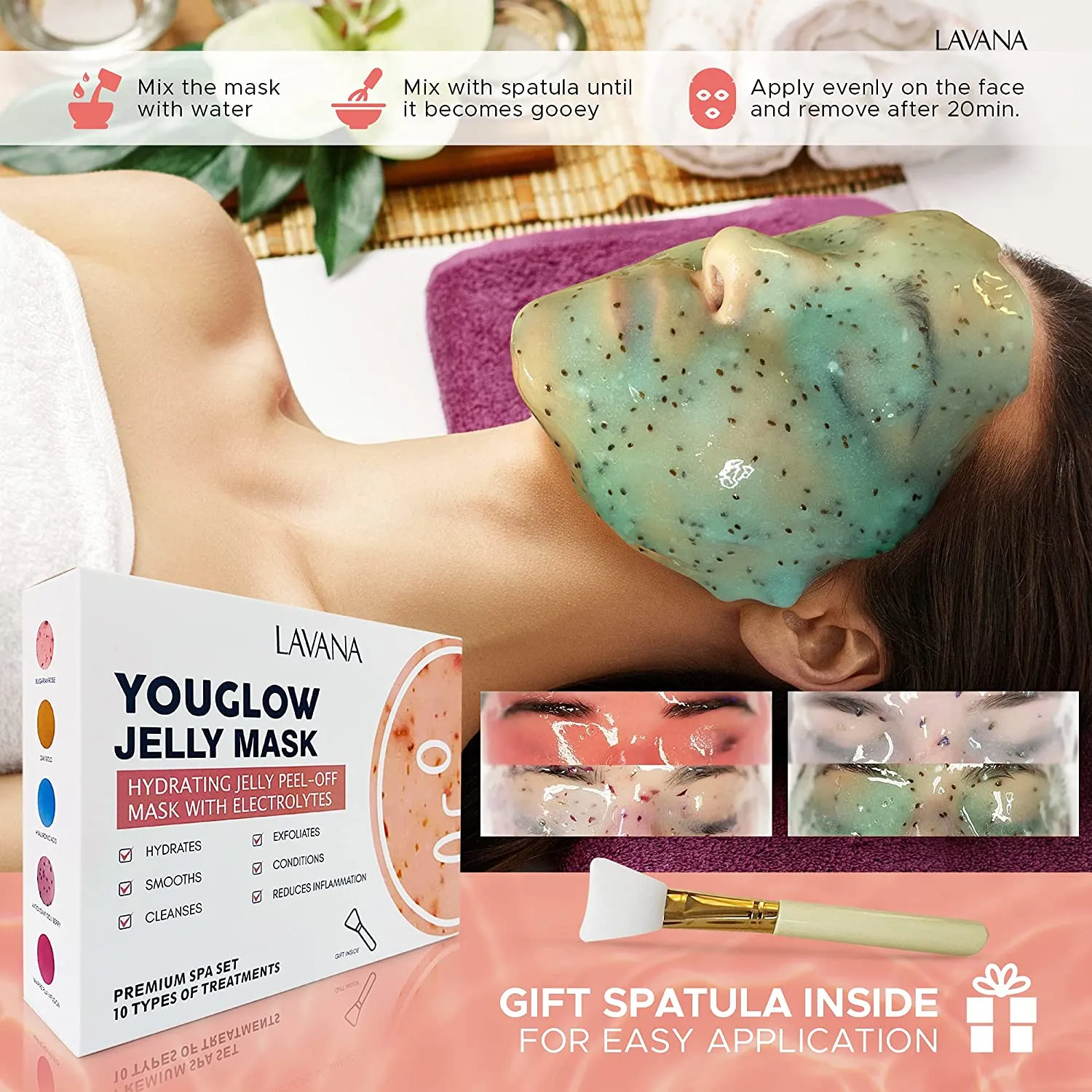 Cysos 10 Pack Jelly Face Mask Peel Off Face Treatment