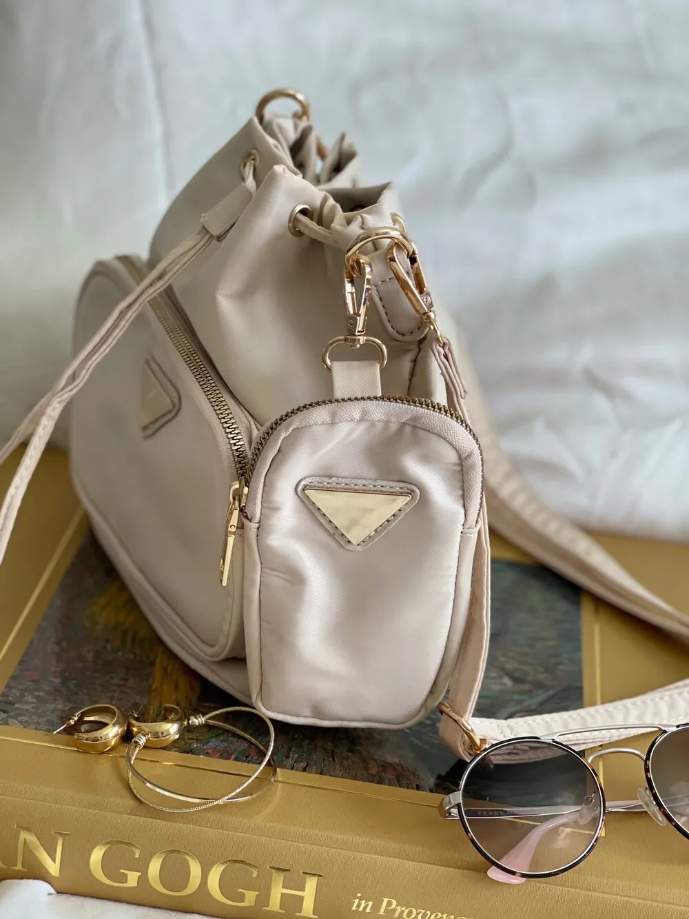 Influencer Nylon Bucket Bag