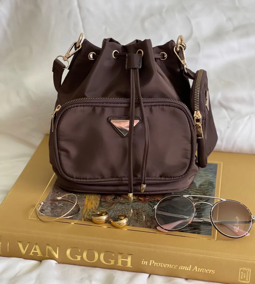 Influencer Nylon Bucket Bag