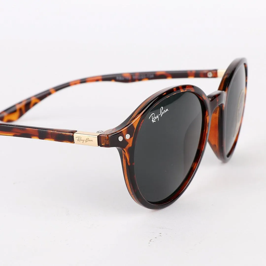 Ray-Ban Wayfarer Round-Frame Acetate Brown Sunglasses
