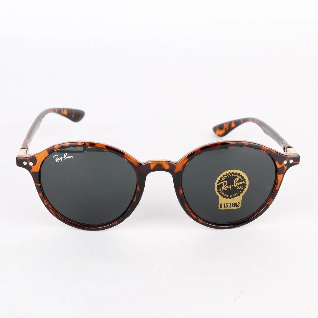Ray-Ban Wayfarer Round-Frame Acetate Brown Sunglasses