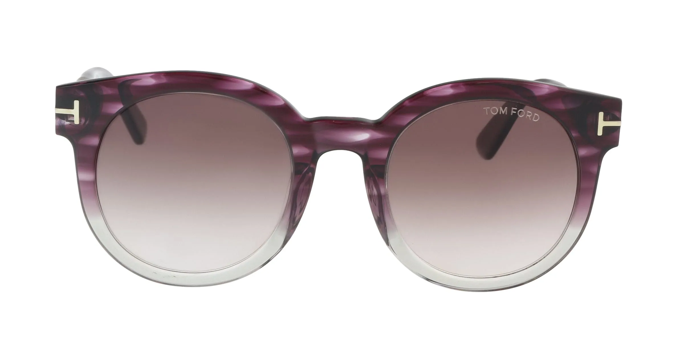 Tom Ford FT0435 83T JANINA Purple/Gray Round Sunglasses