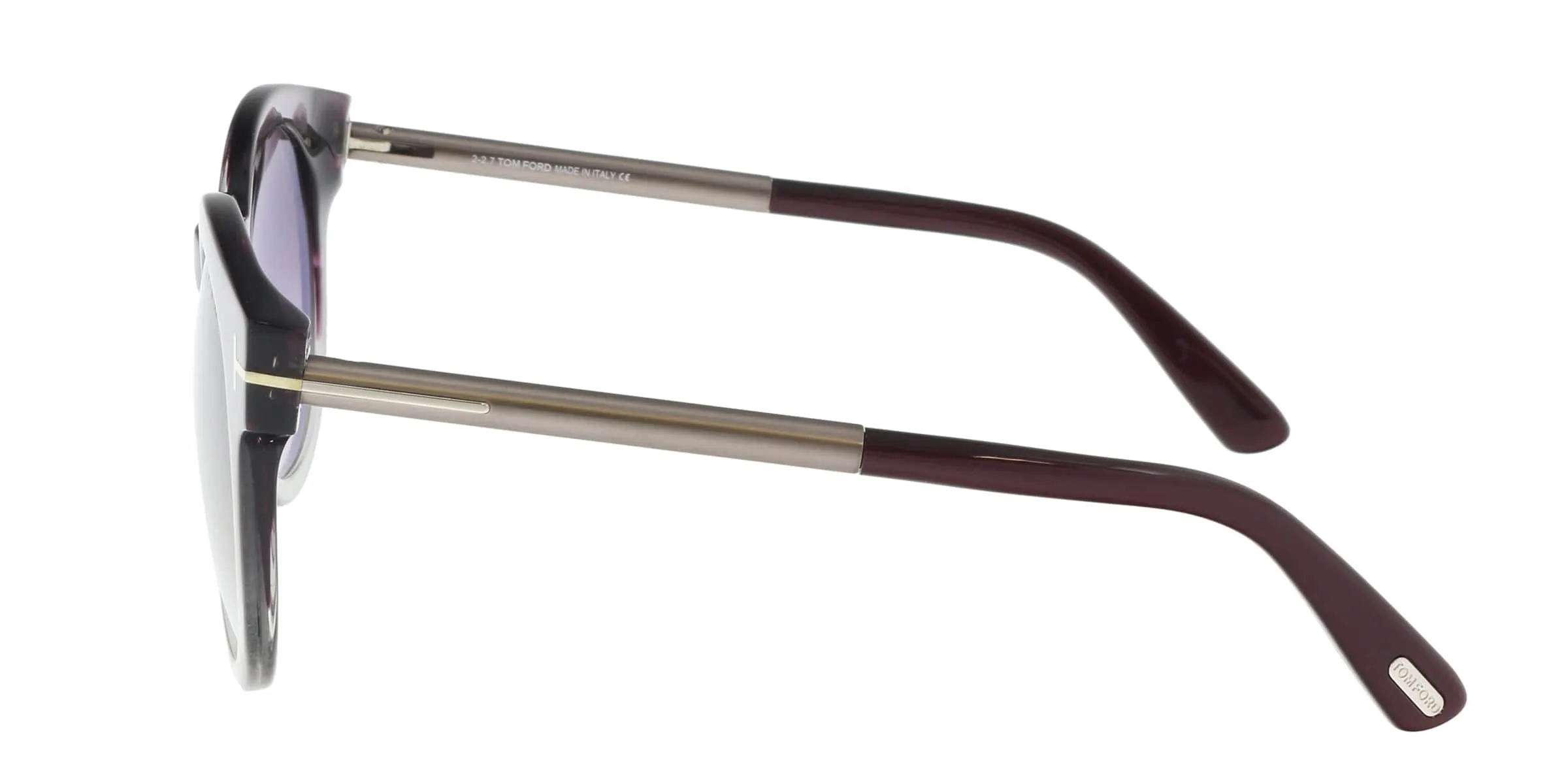 Tom Ford FT0435 83T JANINA Purple/Gray Round Sunglasses