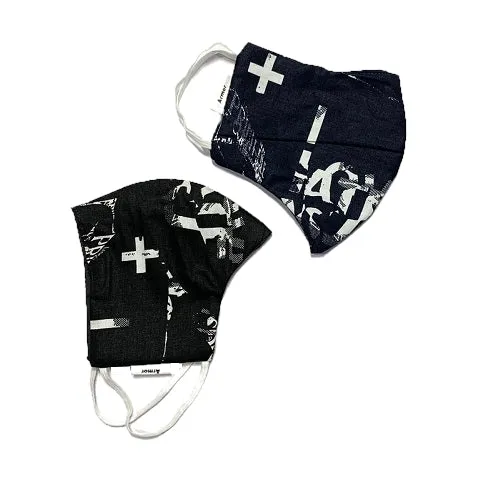 Unisex Cross Print Washable Face Masks