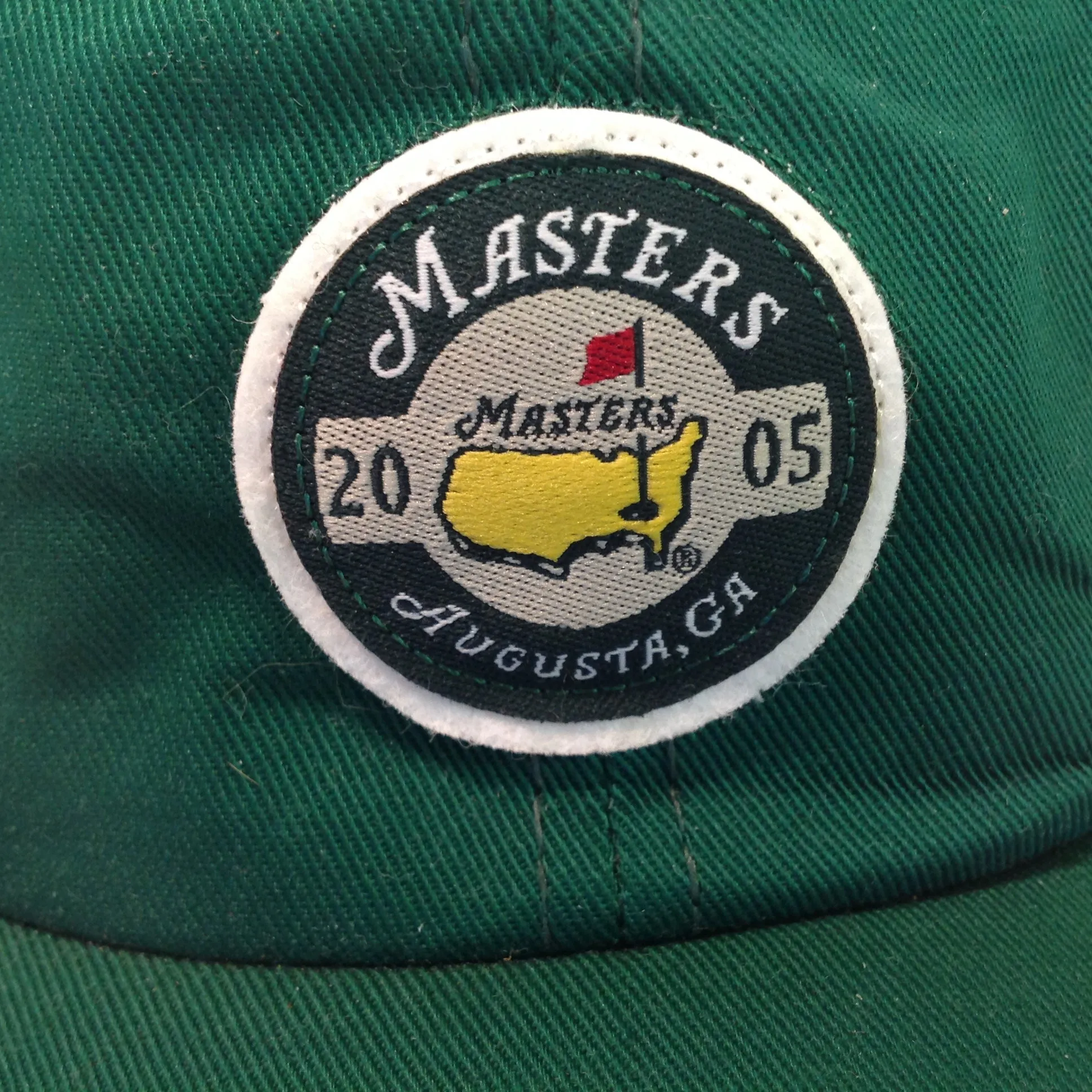 Vintage 2005 Masters Golf Tournament Augusta Georgia Souvenir Green Baseball Cap