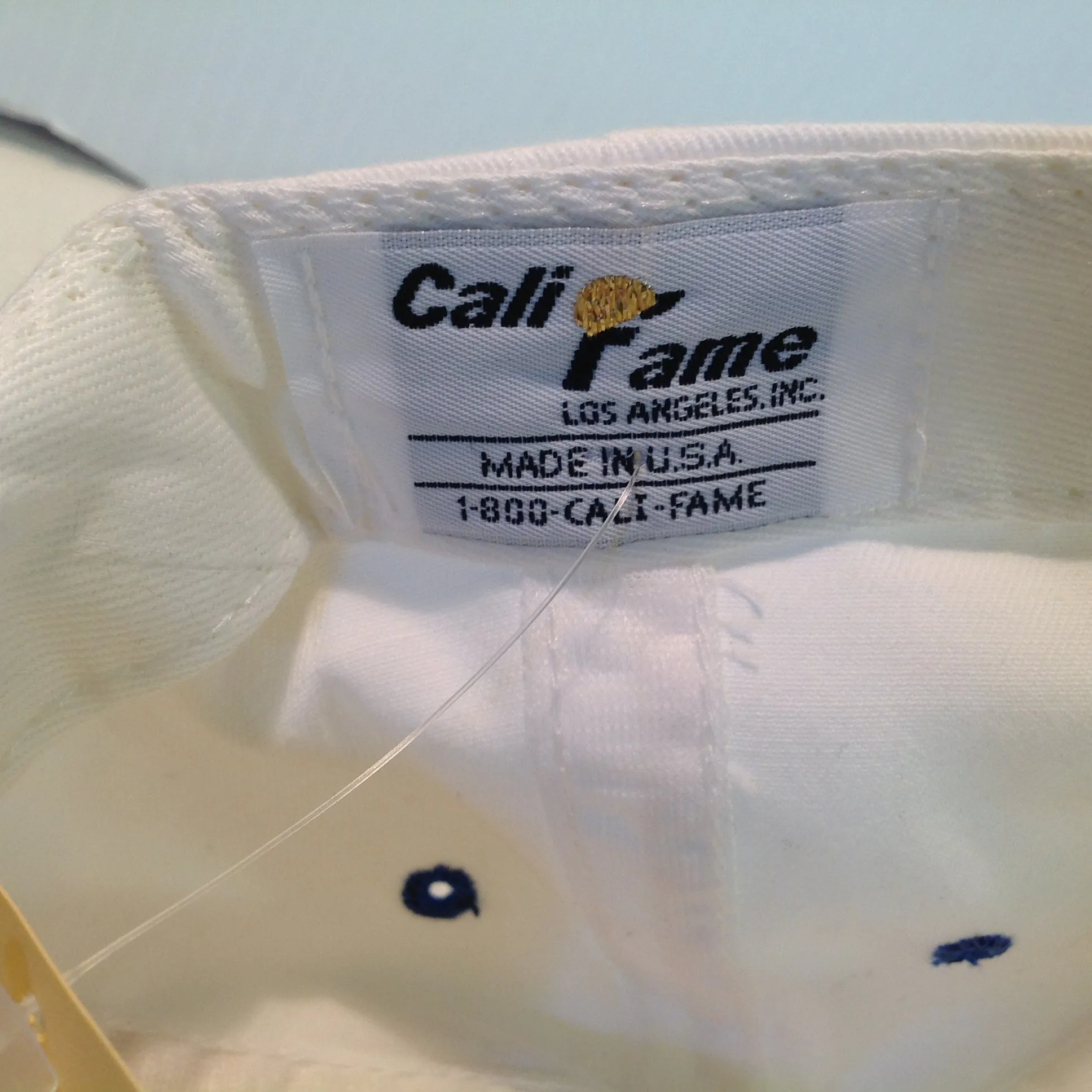 Vintage Cali Fame Robert Trent Jones Design Waterway Hills Myrtle Beach Golf Souvenir White Baseball Cap