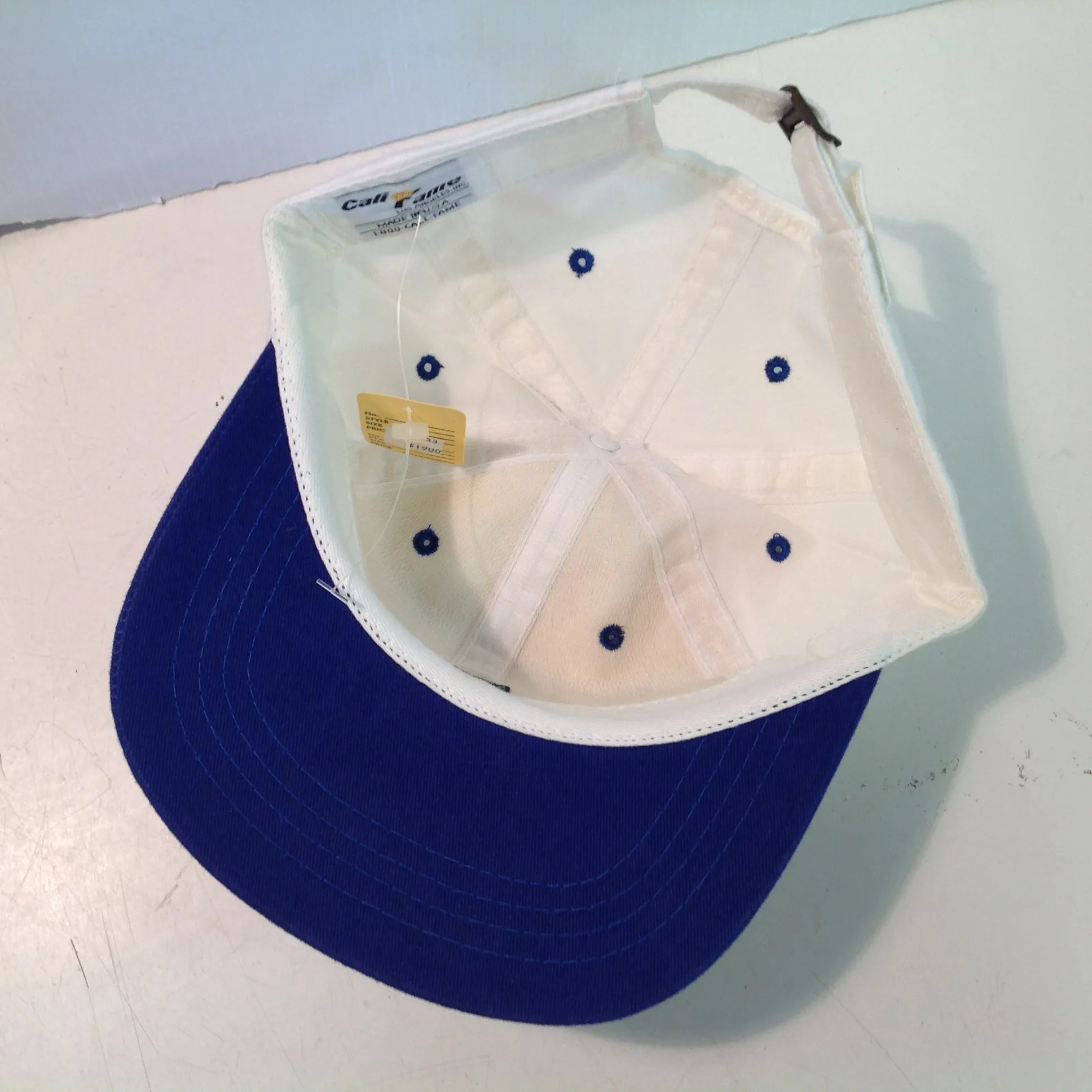 Vintage Cali Fame Robert Trent Jones Design Waterway Hills Myrtle Beach Golf Souvenir White Baseball Cap