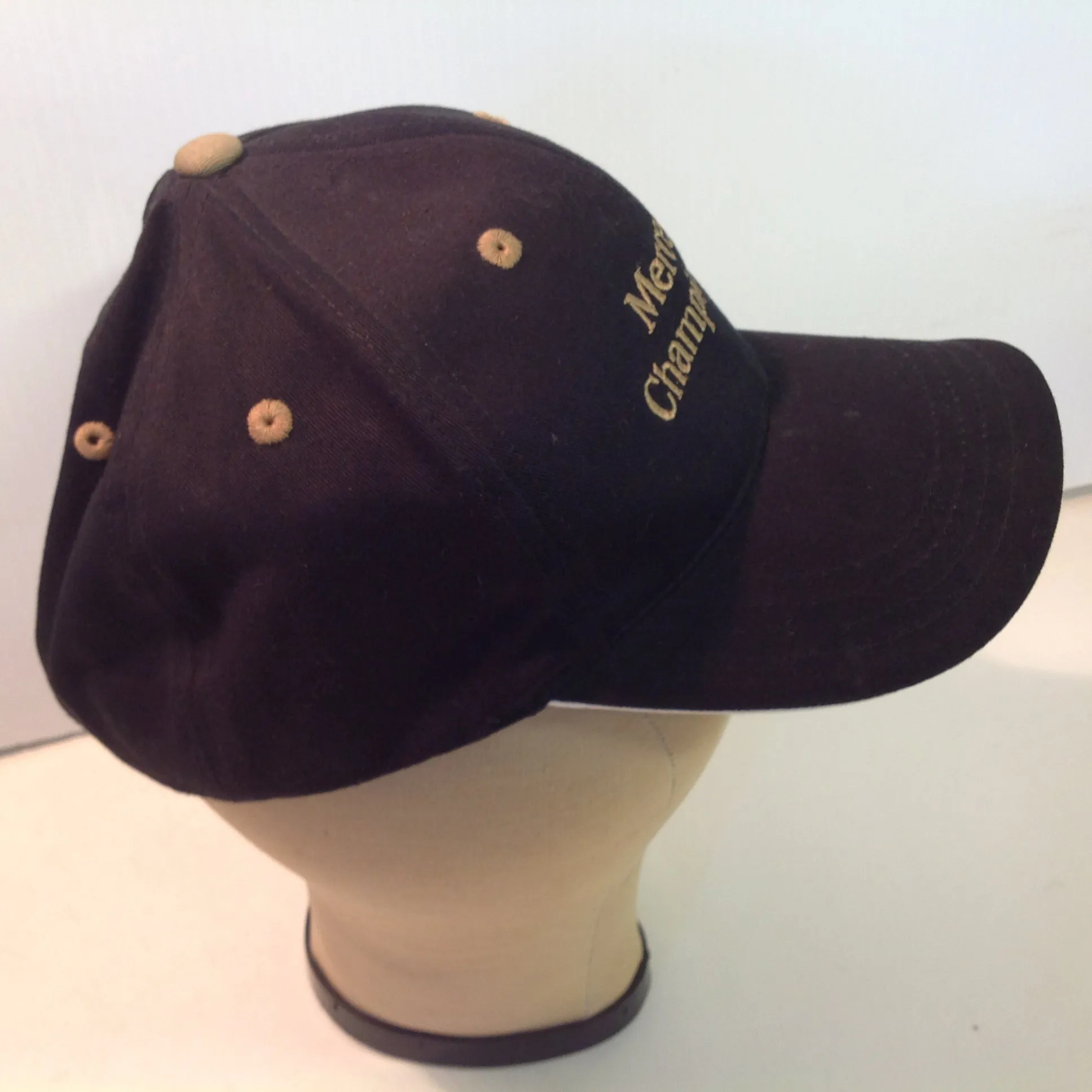 Vintage Imperial Headwear Mercedes Championships Kapalua Bay Golf Course Lahaina Maui Hawaii Tournament Souvenir Black Baseball Cap